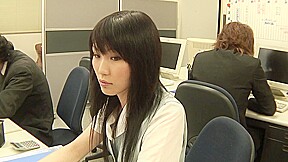 Cute Japanese gal with small tits masturbates in front of a webcam by Our Offices in Japan