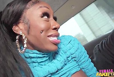 Easy-on-the-eyes Ebony Mystique At Car Clip