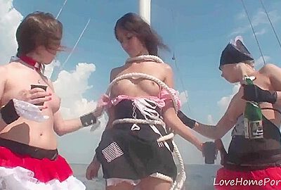 Hot Pirate Girls Enjoy Pleasuring Each Others Vaginas