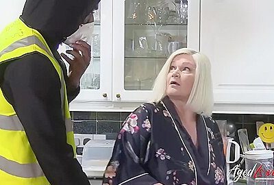 Lacey Is Surprised At Home By A Black Worker Who Takes Out His Big Black Cock On