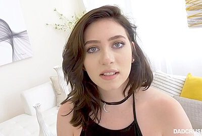 Perfect Brunette teen 18+ Gives A Masterful Pov Blowjob