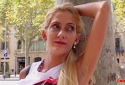 Skinny Blonde Latina Girl Gabriela Pickup And Fuck At Street Casting