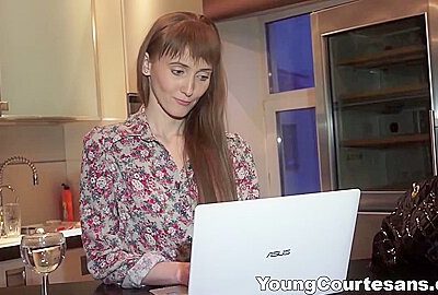 Skinny Courtesan Gets A Thick Stream Of Cum