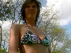 Slender German Lady Loves Sucking A Cock In The Outdoors