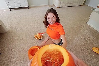 Sneaky Step Bro Puts His Dick In A Pumpkin & Tricks Me