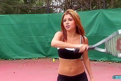 Tennis Players Work On Their Strokes By Getting Into A Wild Threesome With Their Coach