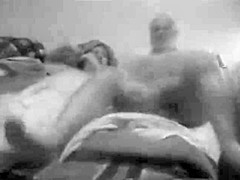 Vintage Wife Sucks a Cock and Swallows Cum (B&W)