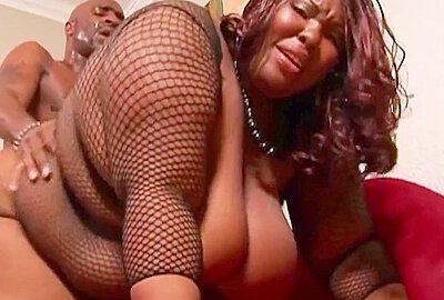 Busty Black Woman Receives Long Shaft In Cowgirl Position While Moaning Loudly