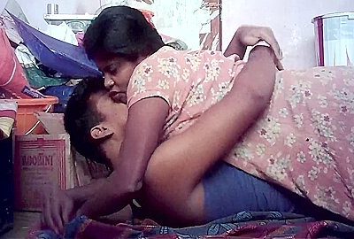 Indian House Wife Kissing On Housband