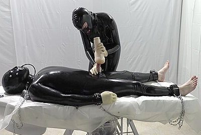 Mrs. Dominatrix And Her Experiments On A Slave. Second Angle. Full Video