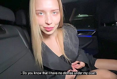 Sweet Fuck In A Business Taxi With Hot teenager 18+ Californiababe