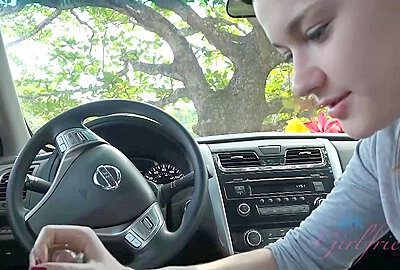 Alaina Gives You A Handjob In The Car – Alaina Dawson